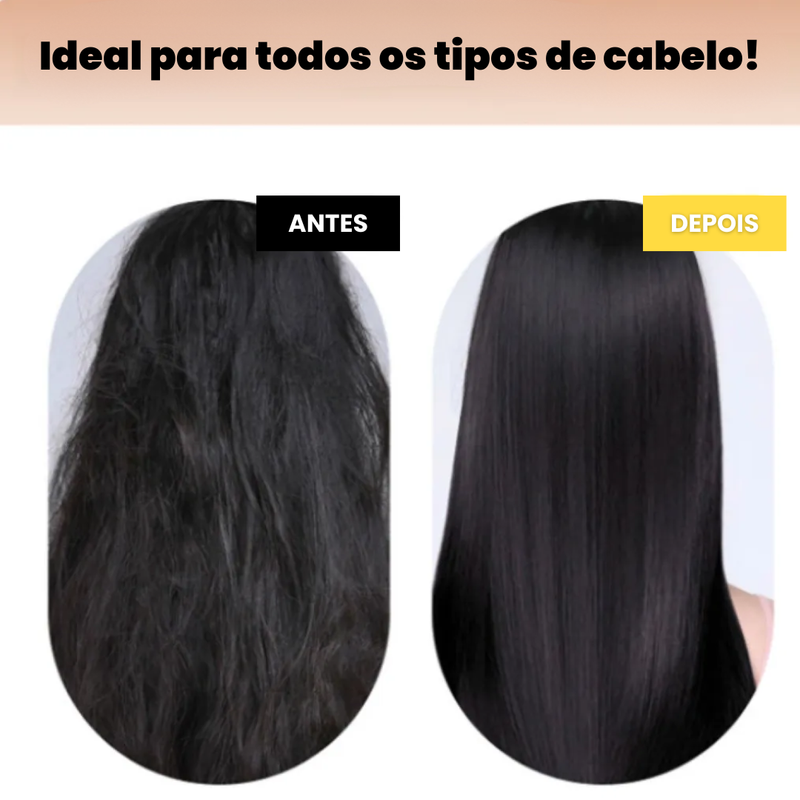 Mini Escova Modeladora Portátil - Efeito Liso de Salão em 30 Segundos