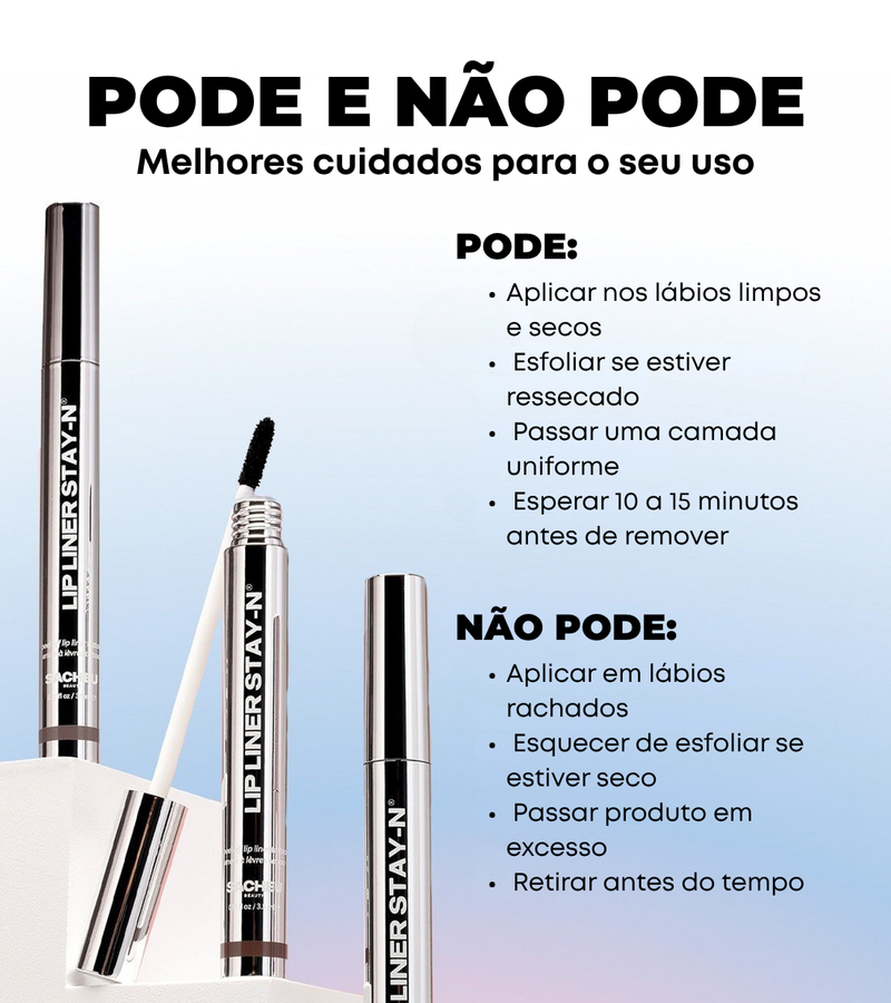 LipLiner® Contorno Labial de Longa Duração (Compre 1 Leve 2)